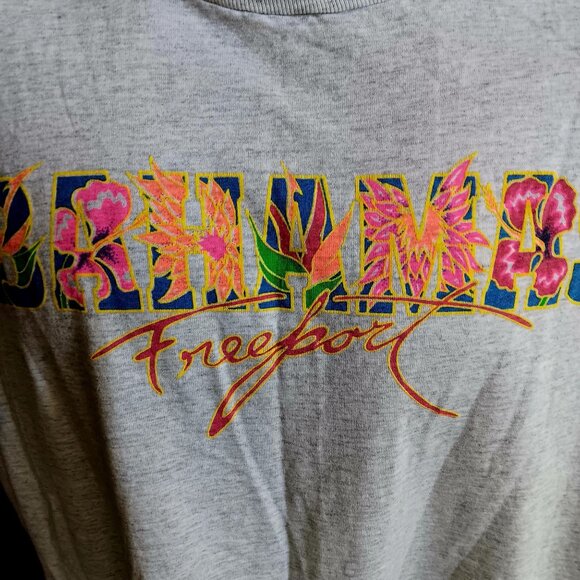 XL Vintage T-Shirt Single Stitch Bahamas Freeport Screen Stars 1990's Souvenir - Picture 4 of 6